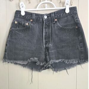 Levis Ladies Vintage Cut Off Grey Shorts Pre-Loved 501's
